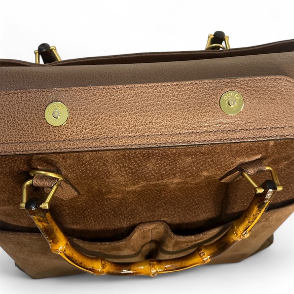 Gucci Diana Bamboo Suede Handle Bag Brown - Picture 6 of 6